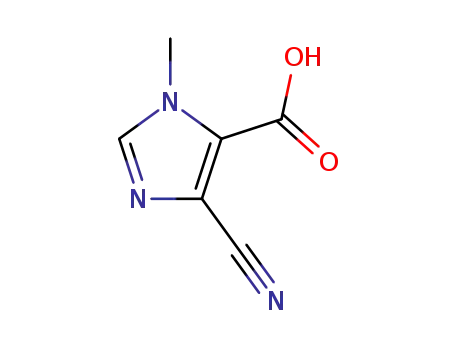 Molecular Structure of 146091-76-1 (1H-Imidazole-5-carboxylicacid,4-cyano-1-methyl-(9CI))