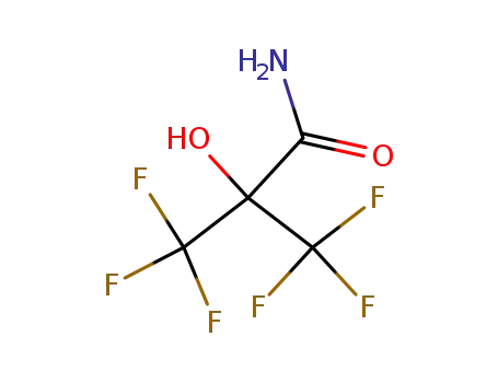 Molecular Structure of 662-21-5 (3,3,3-trifluoro-2-hydroxy-2-(trifluoromethyl)propanamide)