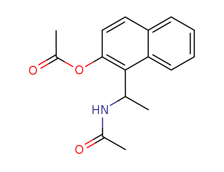Molecular Structure of 6640-35-3 (1-[1-(acetylamino)ethyl]naphthalen-2-yl acetate)
