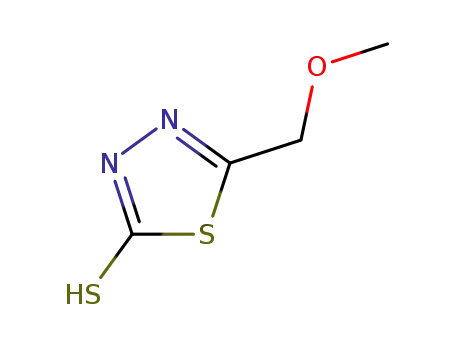 Molecular Structure of 66437-18-1 (5-Methoxymethyl-1,3,4-thiadiazole-2-thiol)