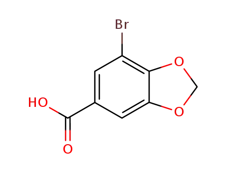Molecular Structure of 66799-93-7 (7-bromobenzo[d][1,3]dioxole-5-carboxylic acid)