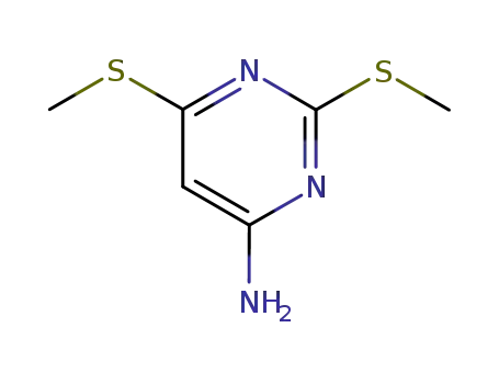 Molecular Structure of 6299-28-1 (2,6-bis(methylsulfanyl)pyrimidin-4-amine)