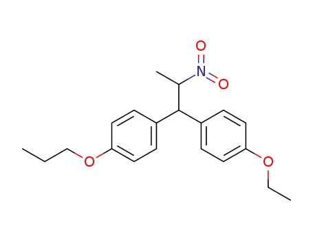 Molecular Structure of 62897-94-3 (1-ethoxy-4-[2-nitro-1-(4-propoxyphenyl)propyl]benzene)