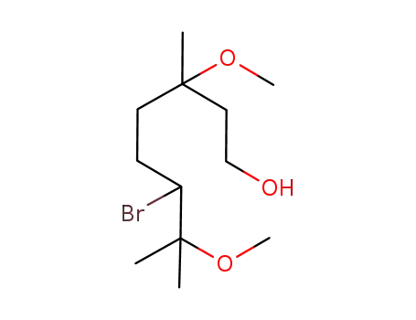 Molecular Structure of 930596-89-7 (6-bromo-3,7-dimethoxy-3,7-dimethyloctan-1-ol)
