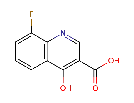 Molecular Structure of 63010-70-8 (8-FLUORO-4-HYDROXYQUINOLINE-3-CARBOXYLIC ACID)
