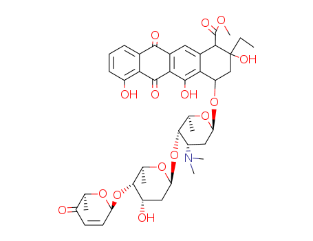 1-Naphthacenecarboxylicacid,2-ethyl-1,2,3,4,6,11-hexahydro-2,5,7-trihydroxy-6,11-dioxo-4-[[2,3,6-trideoxy-4-O-[2,6-dideoxy-4-O-[(2R-trans)-5,6-dihydro-6-methyl-5-oxo-2H-pyran-2-yl]-a-L-lyxo-hexopyrano