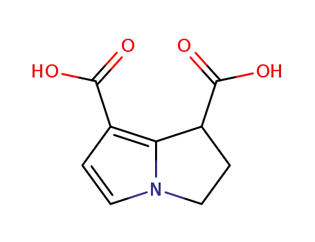 Molecular Structure of 66635-69-6 (2,3-dihydro-1Hpyrrolizine-1,7-dicarboxylic acid)