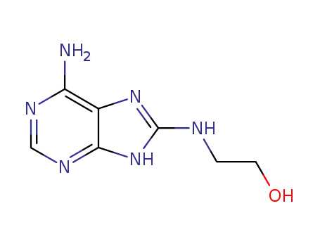 Molecular Structure of 66813-29-4 (8-(HYDROXYETHYLAMINO)-ADENINE)