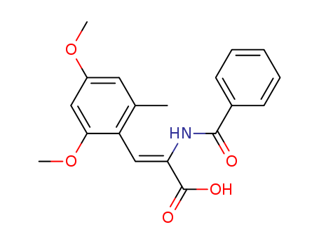 2-Propenoic acid,2-(benzoylamino)-3-(2,4-dimethoxy-6-methylphenyl)- cas  7149-88-4