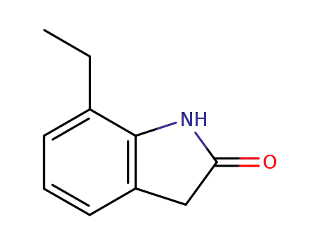 Molecular Structure of 73425-09-9 (2H-Indol-2-one, 7-ethyl-1,3-dihydro-)