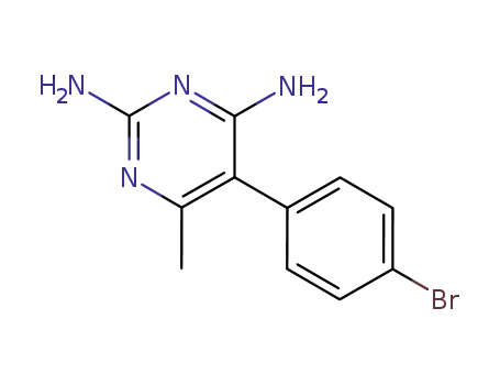 Molecular Structure of 7331-25-1 (5-(4-bromophenyl)-6-methyl-pyrimidine-2,4-diamine)