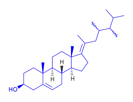 Molecular Structure of 73731-24-5 ((3beta,17E,23R)-23-methylergosta-5,17-dien-3-ol)