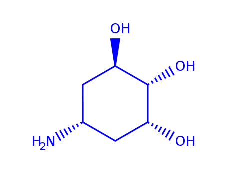 Molecular Structure of 733693-19-1 (1,2,3-Cyclohexanetriol, 5-amino-, [1R-(1alpha,2alpha,3beta,5beta)]- (9CI))