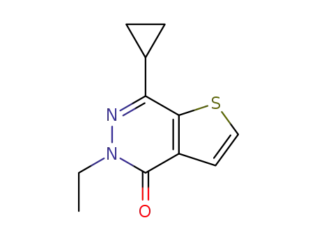 Molecular Structure of 733745-59-0 (Thieno[2,3-d]pyridazin-4(5H)-one, 7-cyclopropyl-5-ethyl- (9CI))