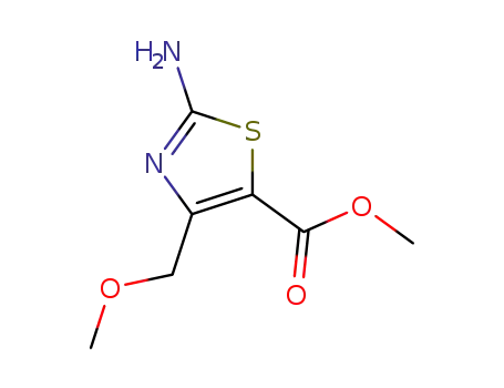 Molecular Structure of 733754-08-0 (5-Thiazolecarboxylicacid,2-amino-4-(methoxymethyl)-,methylester(9CI))