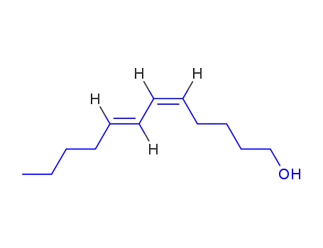 Molecular Structure of 71510-51-5 ((E,Z)-5,7-Dodecadien-1-ol)