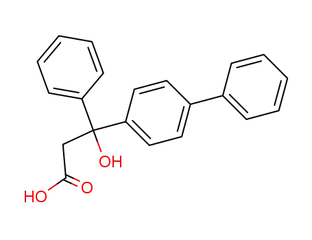Molecular Structure of 71315-04-3 (Hydracrylic acid, 3-(4-biphenylyl)-3-phenyl-, (+)-)