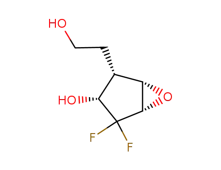 Molecular Structure of 73313-51-6 (6-Oxabicyclo[3.1.0]hexane-2-ethanol,4,4-difluoro-3-hydroxy-,(1-alpha-,2-bta-,3-bta-,5-alpha-)-(9CI))