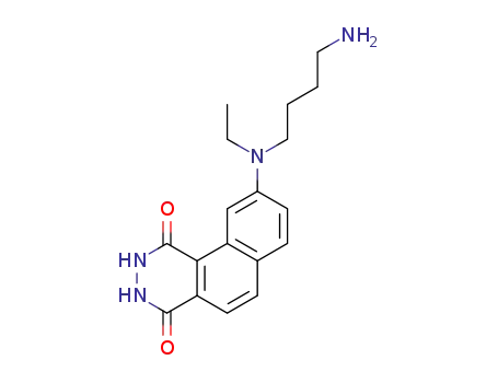 Molecular Structure of 71368-30-4 (9-(N-(4-aminobutyl)-N-ethyl)aminobenzo(f)phthalazine-1,4-(2H,3H)dione)