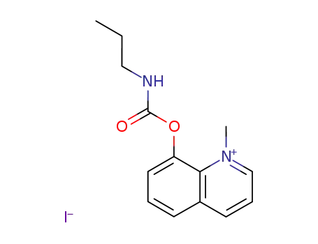 Molecular Structure of 71349-83-2 (Quinolinium, 8-hydroxy-1-methyl-, iodide, propylcarbamate)