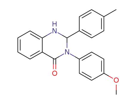 Molecular Structure of 73302-11-1 (2-(4-Methylphenyl)-3-(4-methoxyphenyl)-dihydro-4(1H)quinazolinone)