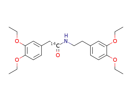 Molecular Structure of 71457-14-2 (N-(3,4-Diethyloxy)phenylethyl-3,4-diethyloxyphenyl acetamide)