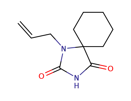 Molecular Structure of 714-61-4 (1-Allyl-1,3-diazaspiro[4.5]decane-2,4-dione)