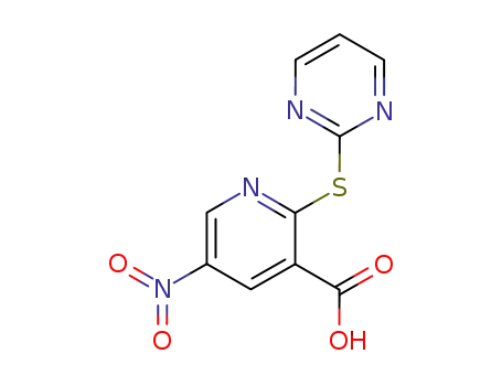 3-Pyridinecarboxylic acid, 5-nitro-2-(2-pyrimidinylthio)-