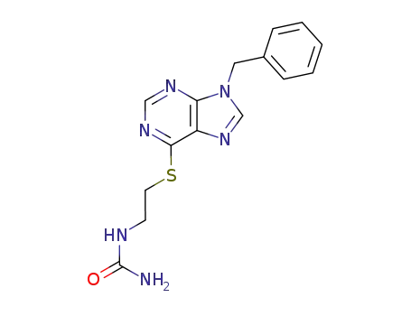 Molecular Structure of 7151-36-2 (1-{2-[(9-benzyl-9H-purin-6-yl)sulfanyl]ethyl}urea)