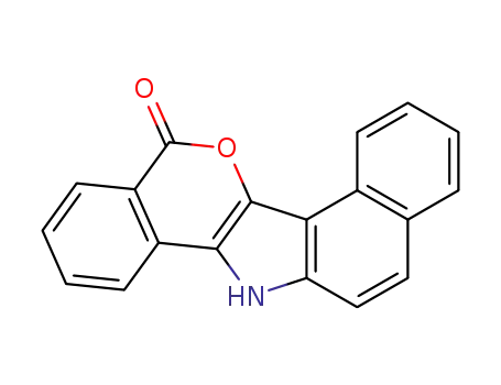 Molecular Structure of 7374-66-5 (Benzo[e][2]benzopyrano[4,3-b]indol-5(13H)-one)