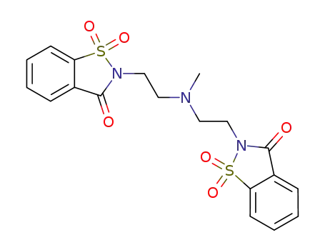 Molecular Structure of 7145-98-4 (8-[2-[methyl-[2-(7,9,9-trioxo-9$l^{6}-thia-8-azabicyclo[4.3.0]nona-1,3 ,5-trien-8-yl)ethyl]amino]ethyl]-9,9-dioxo-9$l^{6}-thia-8-azabicyclo[4 .3.0]nona-1,3,5-trien-7-one)