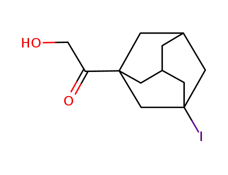 Molecular Structure of 73599-92-5 (2-hydroxy-1-(3-iodotricyclo[3.3.1.1~3,7~]dec-1-yl)ethanone)