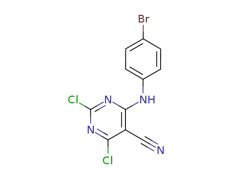 5-Pyrimidinecarbonitrile,4-[(4-bromophenyl)amino]-2,6-dichloro- cas  7150-32-5