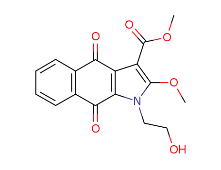 74014-09-8,Methyl 1-(2-hydroxyethyl)-2-methoxy-4,9-dioxo-4,9-dihydro-1H-benzo[f]indole-3-carboxylate,