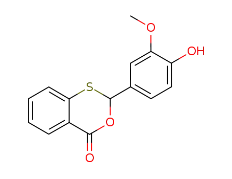 Molecular Structure of 7154-89-4 (2-(4-hydroxy-3-methoxyphenyl)-4H-3,1-benzoxathiin-4-one)