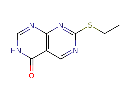 Molecular Structure of 7403-27-2 (7-(ethylsulfanyl)pyrimido[4,5-d]pyrimidin-4(1H)-one)