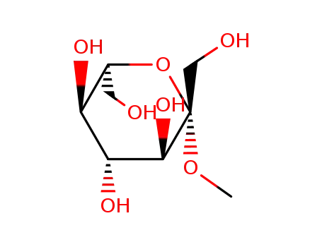 Molecular Structure of 101629-28-1 (Methyl-α-L-gluco-heptulopyranosid)