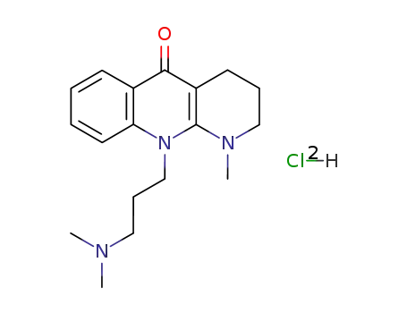 Molecular Structure of 73840-53-6 (10-[3-(dimethylamino)propyl]-1-methyl-2,3,4,10-tetrahydrobenzo[b][1,8]naphthyridin-5(1H)-one dihydrochloride)