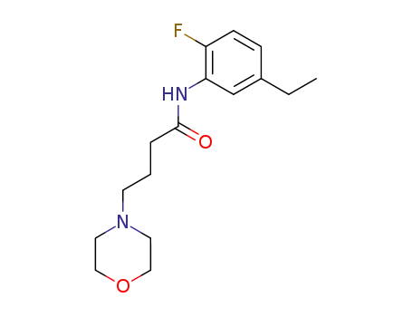 Molecular Structure of 738-55-6 (N-(5-ethyl-2-fluorophenyl)-4-(morpholin-4-yl)butanamide)