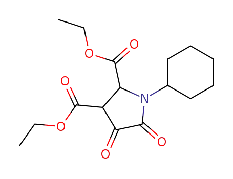 Molecular Structure of 7399-17-9 (diethyl 1-cyclohexyl-4,5-dioxopyrrolidine-2,3-dicarboxylate)