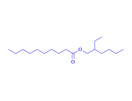 Molecular Structure of 73947-30-5 (2-ethylhexyl decanoate)