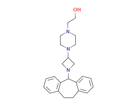 Molecular Structure of 74037-81-3 (4-(1-(10,11-Dihydro-5H-dibenzo(a,d)cyclohepten-5-yl)azetidin-3-yl)pipe razineethanol)