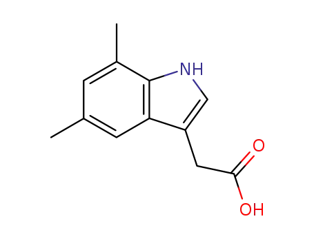 Molecular Structure of 74038-94-1 (1H-Indole-3-aceticacid,5,7-dimethyl-(9CI))
