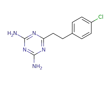 Molecular Structure of 7403-70-5 (6-[2-(4-chlorophenyl)ethyl]-1,3,5-triazine-2,4-diamine)