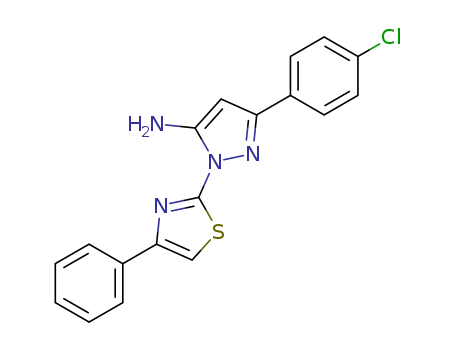 74101-10-3,3-(4-chlorophenyl)-1-(4-phenyl-1,3-thiazol-2-yl)-1H-pyrazol-5-amine,