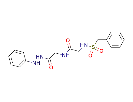 Molecular Structure of 7475-21-0 (2-[(benzylsulfonyl)amino]-N-[2-oxo-2-(2-phenylhydrazinyl)ethyl]acetamide (non-preferred name))