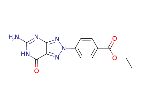 Benzoic acid,4-(5-amino-3,7-dihydro-7-oxo-2H-1,2,3-triazolo[4,5-d]pyrimidin-2-yl)-, ethylester cas  7467-46-1