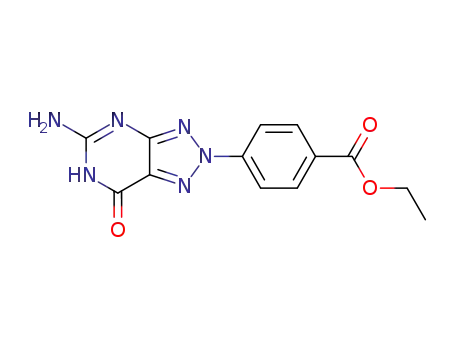 Molecular Structure of 7467-46-1 (ethyl 4-(5-amino-7-oxo-3,7-dihydro-2H-[1,2,3]triazolo[4,5-d]pyrimidin-2-yl)benzoate)