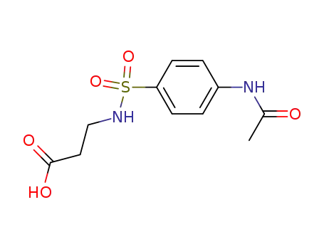 Molecular Structure of 7478-88-8 (3-({[4-(ACETYLAMINO)PHENYL]SULFONYL}AMINO)PROPANOIC ACID)