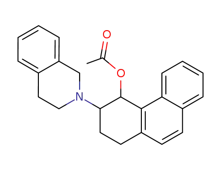 Molecular Structure of 7467-93-8 (3-(3,4-dihydroisoquinolin-2(1H)-yl)-1,2,3,4-tetrahydrophenanthren-4-yl acetate)
